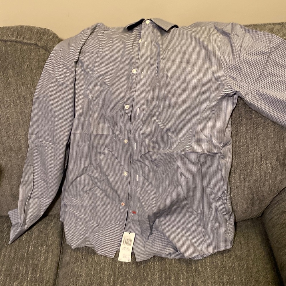 Brand New Blue & White Checkered Shirt